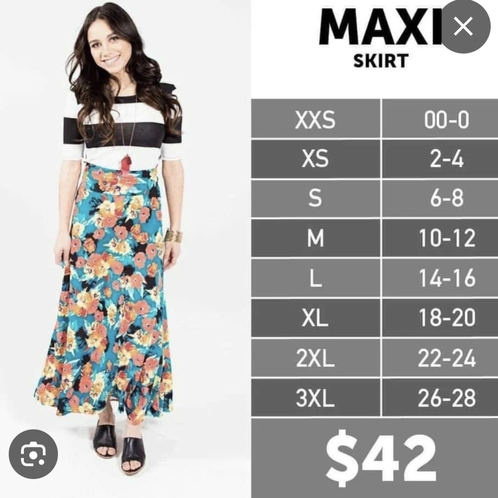 📢5 For $20 LuLaRoe Pink and Yellow Maxi Skirt for Casual Resort Wear - Picture 5 of 5
